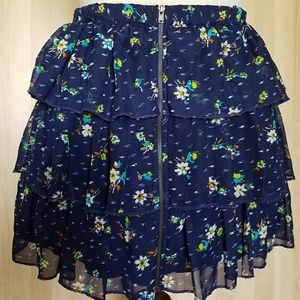 Today Only! $9 Mossimo Blue Floral Ruffle Skirt